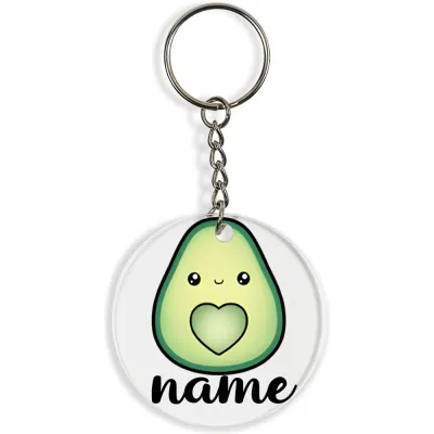 Personalized Cartoon Food Keychain Acrylic Keychain Custom Name Keychain Car Keychain Bag Pendant Best Gift for Friend