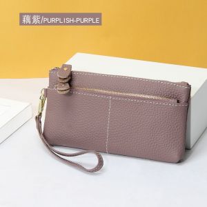Smart King Clutch Bag untuk wanita Long Zipper Wallet tulen lembu kulit Purse kad pemegang beg telefon fesyen mudah 1066