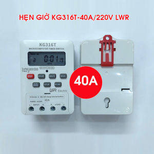 Bộ Timer hẹn giờ Kg316T 40A 220v LWR 16 chương trình bật tắt thiết bị điện có khóa phím ổ cắm hẹn giờ công suất lớn