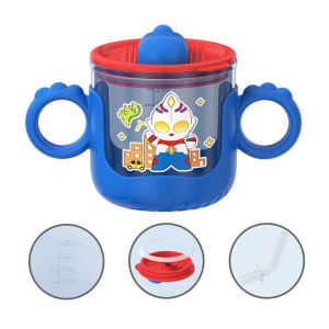 280ML Baby Cup with Straw Drinking Bottle with Handle Kids Training Leak-proof Cup