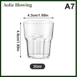 Aolie Acrylic Whiskey Cups Unbreakable Transparent Beer Cup Plastic Coffee Milk Breakfast Cup Spirit Glass Drinkware Juice Tea Cup