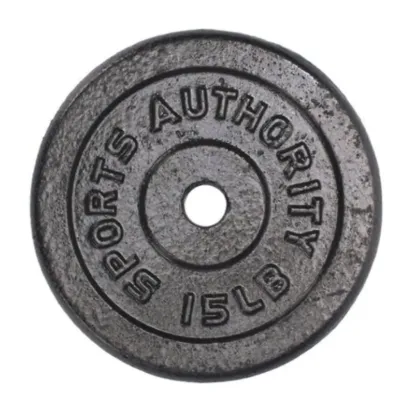 Sports Authority Solid Steel Weight Plates 15LB / 20LB / 25LB / 30LB / 35LB / 40LB / 45LB / 50LB