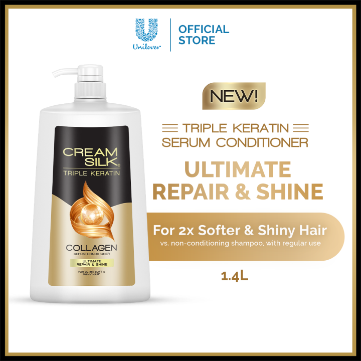 Cream Silk Triple Keratin Serum Conditioner Ultimate Repair