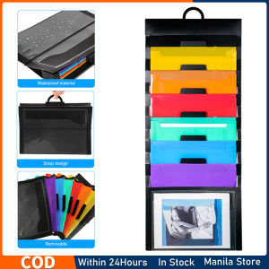 6 Pockets Hanging Wall File Organizer Multicolor Wall File Organizerfor Classroom School Office