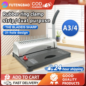 Comb Binding Machine A4 A3 Office School Household Heavy Duty Binding Machine 21 Perforated Plastic Comb Binding Machine 470 Binding Capacity Ring Binding Machine Adjustable Spacing