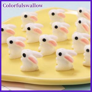 Colorfulswallow Tóm Tắt Bunny Trắng Gốm Phim Hoạt Hình Hạt Handmade Chất Liệu Trang Sức Phụ Kiện Làm Vòng Cổ Vòng Đeo Tay
