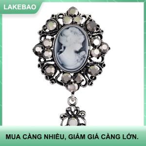 【LAKEBAO】 Hot Cameo Victoria Phong Cách Pha Lê Wedding Party Phụ Nữ Mặt Dây Chuyền Trâm Pin