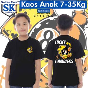 Baju Kaos Anak Sablon Stu**y 2 Lucky Gamblers - Tshirt Game Lucky Viral Kekinian Bisa Cod