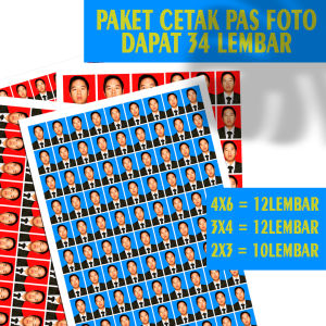 Cetak Foto Ukuran 2x3 3x4 & 4x6 ( Pas Foto )
