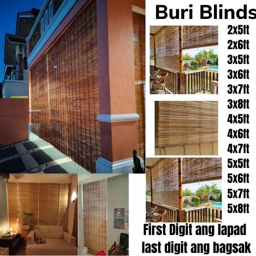 Buri Blinds 2.5x5ft 3.5x5ft 4.5x5ft 4x5ft 4.5x6ft 5.5ftx5ft | Lazada PH