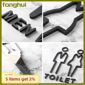 fanghui Acrylic nhà vệ sinh Đăng tấm tùy chỉnh WC cửa tường Nhãn dán nhãn phòng tắm đơn giản biển hiệu cho nam giới và phụ nữ nhà vệ sinh chỉ số