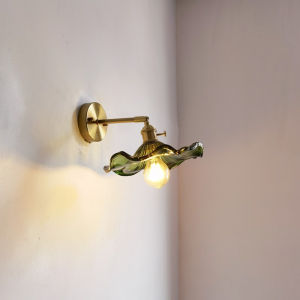 SXH Nordic-style Japanese brass wall lamps suitable for bedrooms bedside tables bathrooms walk-in closets and as creative glass wall lights for accent walls or behind mirrors