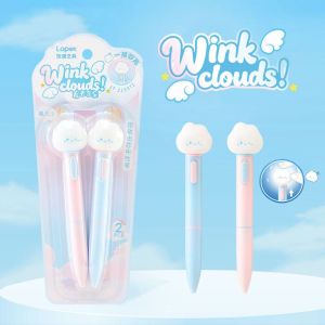 SPARAK 2pcs/set Funny Glow Gel Pens Pocket Size 0.5mm Tip Neutral Pens Creative Black Ink Signature Pens Stress Relief Use