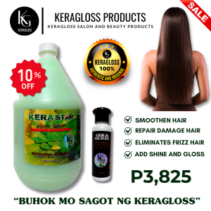 KERASTAR Hair Botox Botanical Formulation With Aloe Vera Extract And Argan Oil 1 Gallon