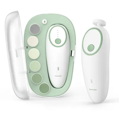 Momcozy Baby Nail File Electric Gentle Baby Nail Trimmer Electric Rechargeable Baby Nail Clipper Electric 7 Grinding Head Replacement Pads