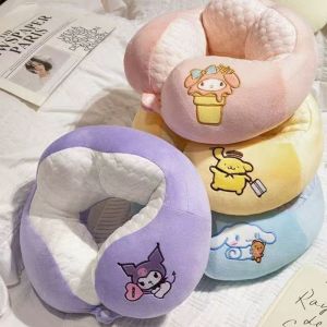 JURHOMIE Kuromi My Melody Napping Pillow Cartoon Soft Travel Neck Pillow Trendy Portable U-Shape Cervical Cushion Office Nap