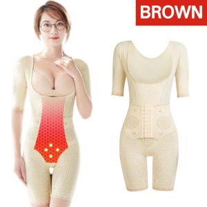 Plus Size Postpartum Recovery Slimming Bodysuit Infrared Full Body Corset Seamless Negative Ion Shaper Ready Stock 681100 - BB BabyShop