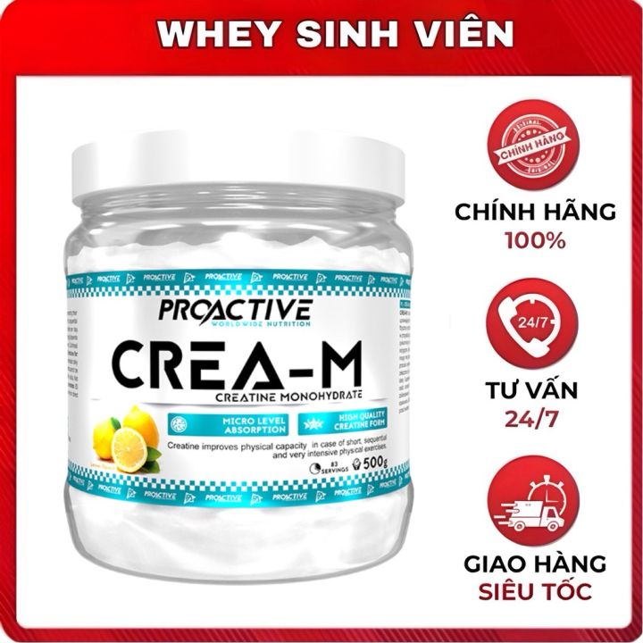 Proactive Crea-M (500g) Sức Mạnh Tối Ưu Cho Vận Động Viên tại Whey Sinh ...