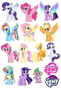 LITTLE PONY Sticker Dinding size 8 cm Vinyl White waterproof