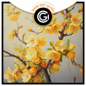 Tranh Treo Tường Canvas Tranh Tết Hoa Mai tranh dán tường CGI-69