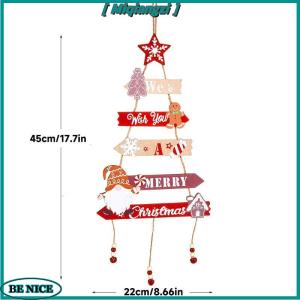 [miqiangzi] Colorful Christmas Hanging Pendant Wooden Crafts Xmas Tree Wall Ornament Christmas Party Scene Props Decoration Gift
