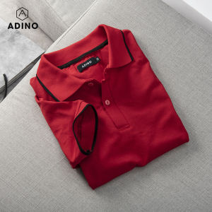 Áo polo đôi nam nữ ADINO 6 màu phối viền vải cotton co giãn trẻ trung năng động