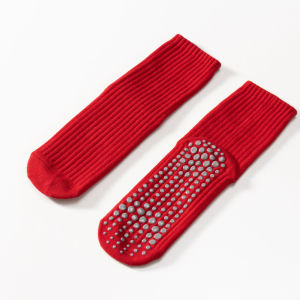 Red Lucky Yoga Pilates socks for women Non-slip Zumba floor sports socks Calf socks Fashion all-match trend socks