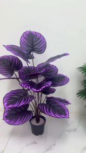 Money tree.Fan Palm.Banana treel.Monstera leaves.Areca palm.violet leaf.Artificial Plant 🌿 Looks Real Needs Nothing Rea