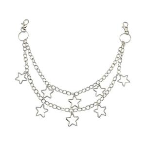 Fashion Pants Chain with Star Pendant Jeans Chain Streetwear Waist Chain 2000s Bag Chain Hiphop Chain Waist Decoration