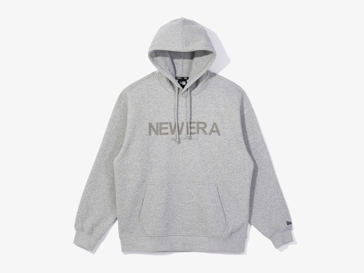 New Era Wordmark Relaxed Essential Gray Pullover Hoodie Lazada PH