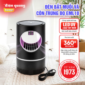 Đèn Bắt Muỗi Và Côn Trùng Điện Quang EML10 Bằng Công Nghệ Đèn UV và Quạt Hút Không Gây Tiếng Ồn Bảo Hành 12 Tháng