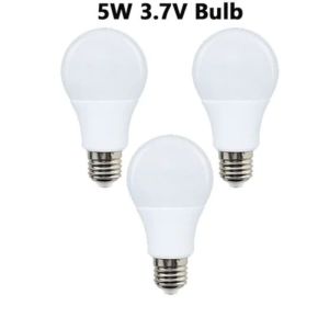 ECILY🔥5pcs🔥Ultra Bright 5W LED Light Bulb E27 Base DC 3.7V Low Voltage Eye Protection No Flicker White Lighting For Bedroom Study Room Table Lamp