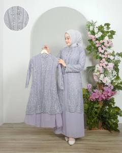 Gamis Yasmin Couple Ibu dan Anak Umur 5-16thn Kebaya Ibu dan Anak Perempuan