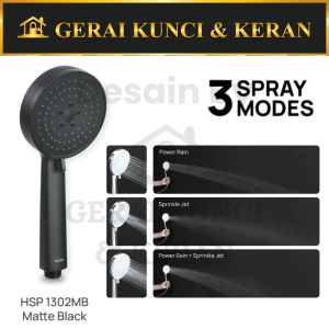 PALOMA HSP 1302 Hand Shower Mandi Handshower Head Shower Kepala Shower Genggam Sower 3 Mode ABS Chrome Black Gunmetal Gun Metal Grey Gold Silver Hitam Abu Emas HSP 1302CP HSP 1302MB HSP 1302GM HSP 1302SG