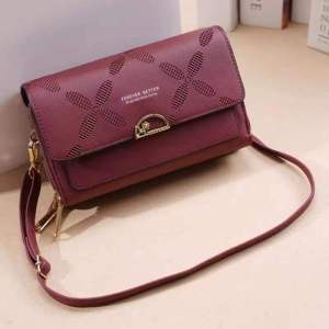 CATHERINE BAG#8771 KOREAN SLINGBAG PHONE WALLET FOR WOMEN LEATHER MATERIAL