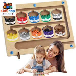 Magnetic color and number Maze Board Montessori Educational Toys sorting color Matching color kid toy
