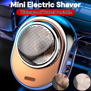 Small Round Head Razor Mini Electric Shaver Waterproof Travel Portable Beard Razor Pocket Shaver
