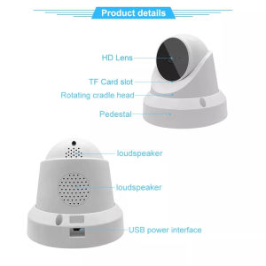 V380 PRO Q1 Plus 1080P Dual-Lens Indoor Security Camera with IR Night Vision and Motion Detection