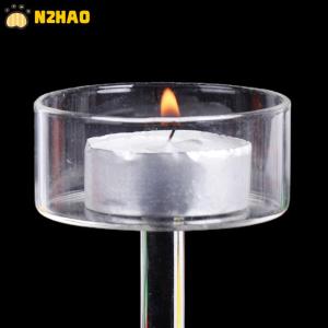 【N2HAO】 1Pc Glass Candle Holders Set Tealight Candle Holder Home Decor Wedding Table Centerpieces Crystal Holder Dinner Table Setting