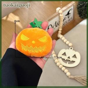 tuokaiguoji Cute Cartoon Halloween Small Pumpkin Plush Keychain Bag Pendant Keyring Lovely Decoration Accessories Festival Gift