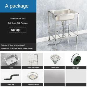 Kitchen Stainless Steel Sink Basin Kitchen Kitchen Nano Sink Basin Vegetable Washing Basin Simple Stainless Steel Sink Single Sink Double Slot Basin Customized Kitchen Basin 厨房水槽