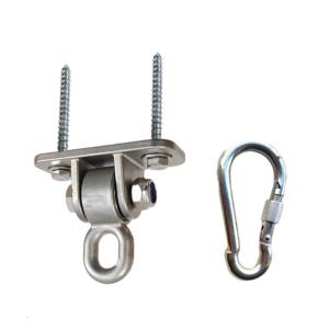 ตะขอแขวนสวิงเน้นการใช้งานพร้อมสลักสแตนเลสตะขอสำหรับแปลญวนสำหรับห้อยโหนโยคะที่แขวนแบบแกว่งกระสอบทราย