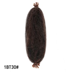 NBANLIKE 8 Strands 24 inch Tóc tết Marley Twist Đã tách sẵn Tổng hợp Tóc tết móc Afro Kinky Tự làm Tóc nối Tóc xoăn lọn lò xo Locs dành cho phụ nữ