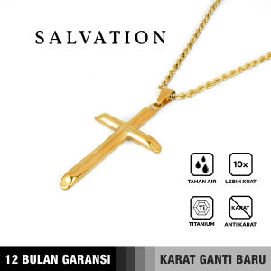 Emrys Liontin Set SALVATION Real Titanium Anti Karat Kalung Liontin Titanium Pria Wanita