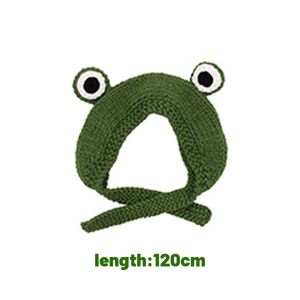 Cartoon Frog Ear Protection Hat For Girl Crochet Hairband Topi Rajut Katak Kodok Lucu Korea Wanita Frog Hat Rajut