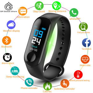 Original M3 Plus Waterproof Wristbands Smart Bracelet Color Screen Activity Tracker Watch for Men Women Smartband