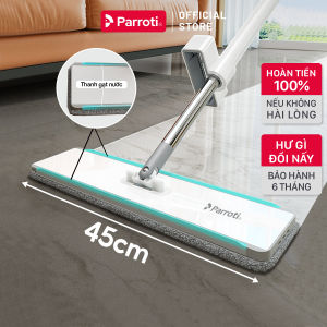 Cây Lau Nhà Tự Vắt Bàn Lau Xoay 360 Độ Có Tích Hợp Gạt Nước Cây Lau Trợ Lực Parroti - MG03