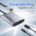 Kaizer Splitter iPhone Lightning to Jack 3.5mm Audio Jack Splitter Audio Open Mic. 