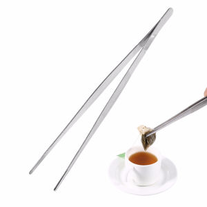 JOKTT 30cm Utensils Tongs Home Kitchen Long Roasting Clamp Barbecue Tool Food Tongs Toothed Tweezers