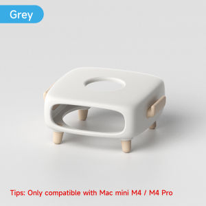 Hagibis Silicone Protective Cover Case for Mac Mini M4/M4 Pro 2024 Soft Shockproof Anti-Scratch Dock Dustproof Desk Stand Cute